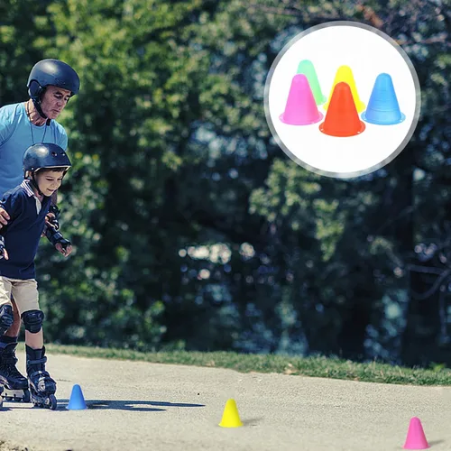 Miniatura 2 de Mini Conos de Agilidad Rodillo - Cono de patinaje: Slalom Conos 25pcs Roller Marker Cups Conos de tráfico de plástico Conos de disco Marcadores