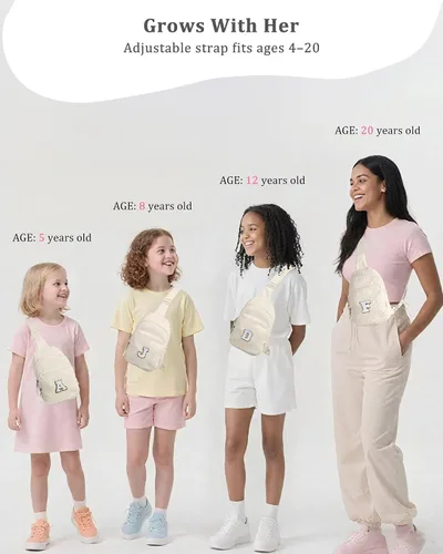Miniatura 7 de Riñonera cruzada para niñas, Beige, Small
