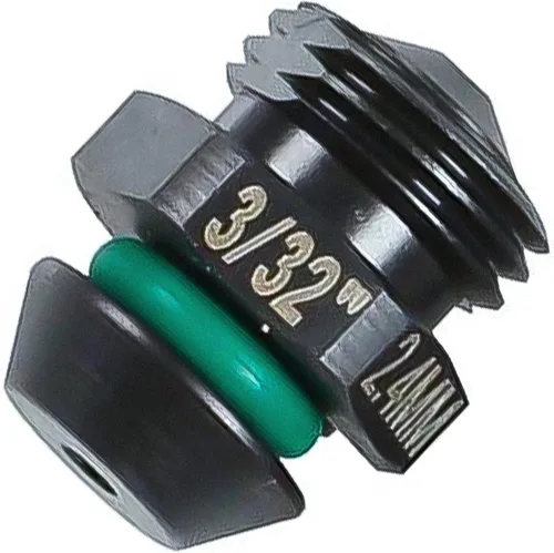Miniatura 2 de 48-54-0100 Herramienta de remache de mano Piezas de nariz de retención 4 unidades para remachador 2550, tamaños de mandril incluyen 3/32", 1/8