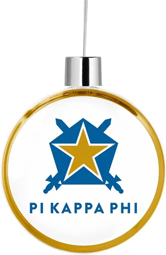 Pi Kappa Phi Fraternity - Adorno redondo y plano para árbol de Navidad, decoración para fiesta de árbol, decoración del hogar y vacaciones (Pi Kappa