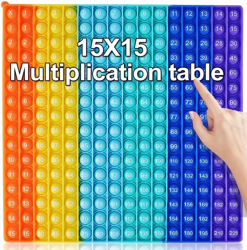 Miniatura 8 de Mesa de multiplicación digital P0PP de 12 x 12, juguete de matemáticas arcoíris hoyuelo, juego de matemáticas
