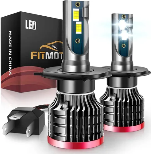 Miniatura 10 de Bombillas LED H1, 80 W, 16000 lúmenes, luz de niebla LED blanca fría 6500 K, impermeable IP68, paquete de 2 unidades, repuesto de bombilla halógena
