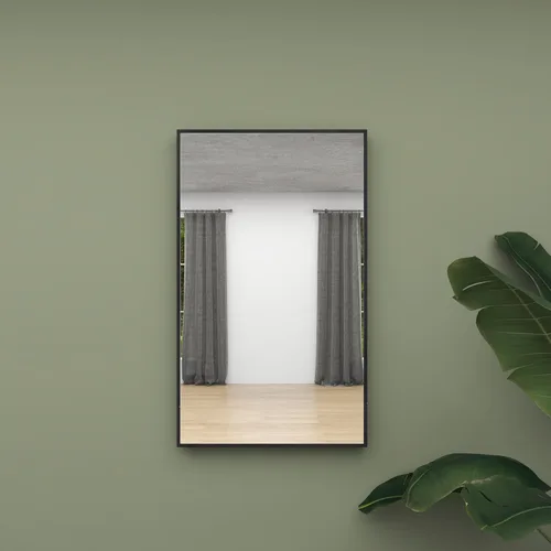Miniatura 7 de Deco 79 Espejo de pared de madera para habitación, espejo de entrada con marco minimalista fino, espejo montado en la pared 24 x 2 x 40 pulgadas