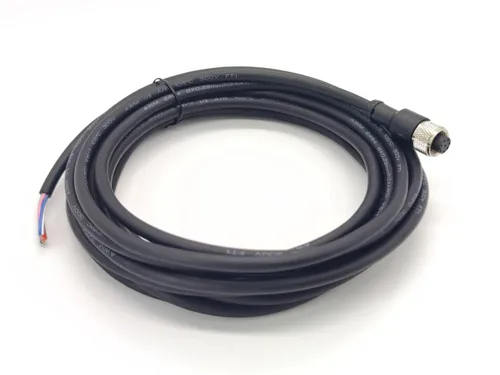 Miniatura 53 de Elecbee Cable M12 A-Code Conector recto de cabeza hembra individual Cable eléctrico de enchufe de aviación (cable de 12 pines 1M/3.3 pies)