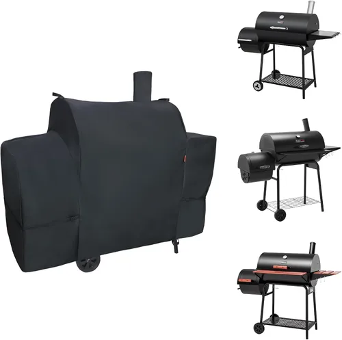 Miniatura 9 de Cubierta de parrilla al aire libre para parrilla de carbón Royal Gourmet CC1830FC Barrel, cubierta impermeable de 46" 600D resistente para barbacoa
