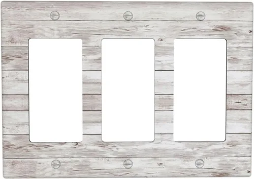 Miniatura 50 de Cubierta de Interruptor de Palanca Única de Asta de Venado de Madera de Estilo Rústico de Granja Placa Decorativa de Pared de 1 Banda Placa Frontal