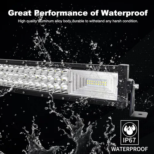 Miniatura 2 de RIGIDON - Barra de luz LED curva de 22 pulgadas, 270 W, triple fila, combo de inundación y foco, 27000 lm, barra de luz impermeable para conducir