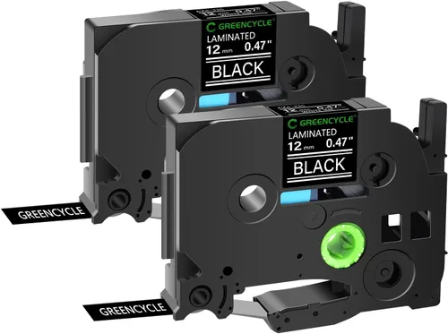 Miniatura 19 de GREENCYCLE TZe-111 - Cinta adhesiva transparente laminada de 0.23 pulgadas compatible con Brother P-Touch TZ-111 TZe111, cinta negra sobre