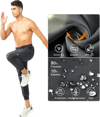 Miniatura 6 de NORTHYARD Pantalones deportivos para correr para hombre, ligeros, de secado rápido, para gimnasio, deportes activos, entrenamiento en pista