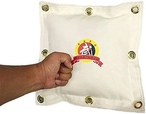 Miniatura 8 de Wing Chun Kung Fu - Bolsa de lona para colgar en la pared es adecuada para kickboxing y varios entrenamientos de boxeo. Blanco