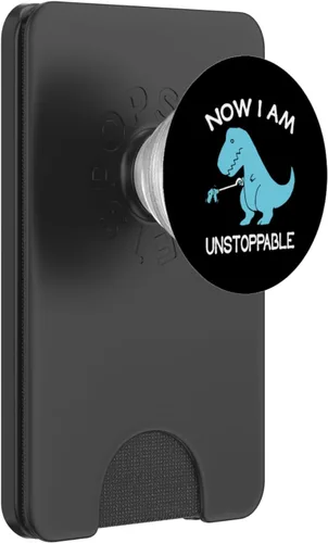 Miniatura 7 de Now I'm Unstoppable - Soporte y agarre para teléfonos y tabletas con diseño de dinosaurio T-Rex