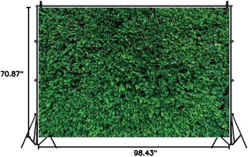 Miniatura 7 de Fondo de fotografía de pared de hierba natural, Yeele de 8 x 6 pies, hojas verdes de primavera, telón de fondo verde, pancarta de cumpleaños, boda