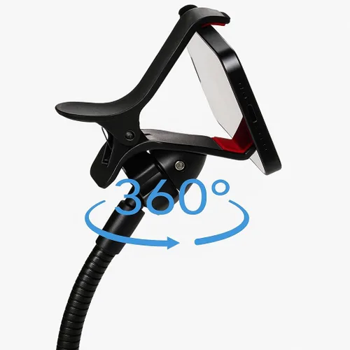 Miniatura 3 de AGOZ Soporte para teléfono celular, soporte de cuello de cisne, clip de abrazadera flexible para escritorio de oficina, cama, iPhone 17 Pro Max