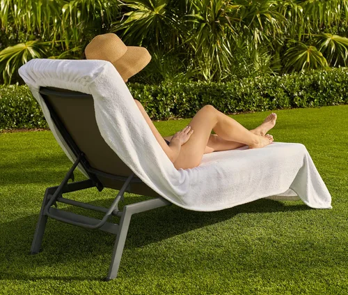 Miniatura 11 de Boca Terry - Funda de toalla para silla de salón, 100% algodón, para piscina o silla de playa, parte superior ajustada