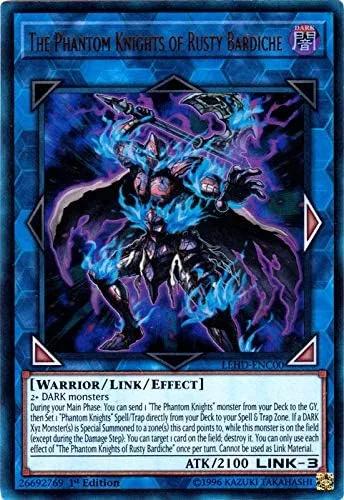 Yu-Gi-Oh! - Los Caballeros Fantasmas de Bardiche Oxidado - LEHD-ENC00 - Ultra Raro - 1ª Edición - Mazos de héroes legendarios - Baraja de Caballeros