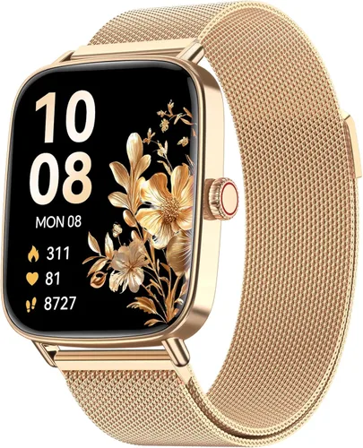 Reloj inteligente para hombres y mujeres, 1.85" HD, reloj inteligente compatible con iPhone/Samsung/Android (responder/hacer llamadas), más de 100