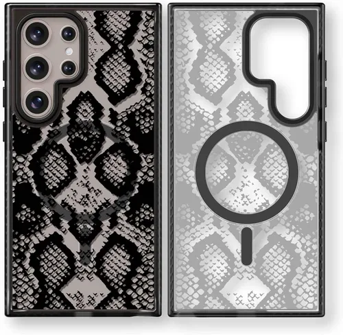 Miniatura 90 de Rosarnnah Funda compatible con Samsung Galaxy S24 Ultra, bonita estética, a la moda, divertida funda con estampado de gatito y gato, duradera a