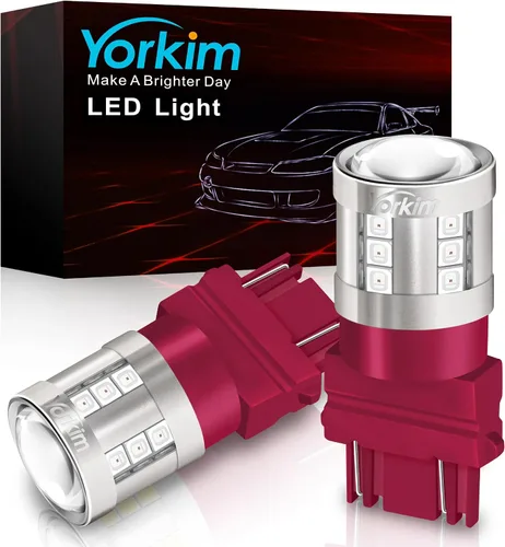 Miniatura 22 de Yorkim Foco led 3157 de color blanco, 6500K de alto brillo 3156 foco led con proyector 3057 3056 3457 4157 foco led de repuesto para luz de giro