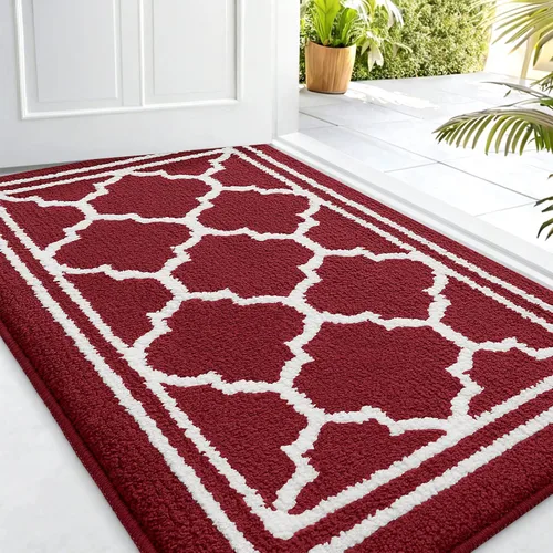 Miniatura 8 de Buganda Alfombra para Puerta Interior, Felpudo Resistente a la Suciedad y Absorbente, Antideslizante, Alfombras de Perfil Bajo para Entrada Marrón
