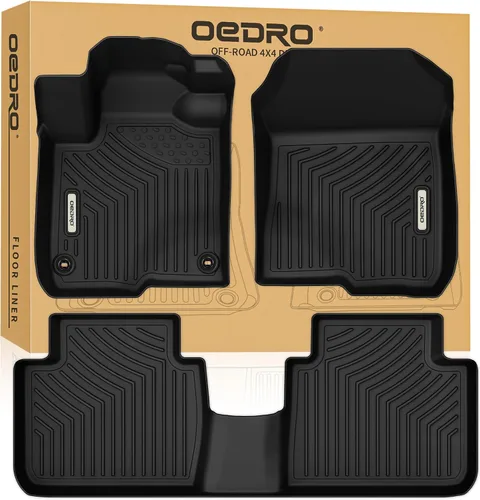 Miniatura 9 de OEDRO Alfombrillas de suelo compatibles con Honda HR-V EX/EX-L/LX/Sport/Touring 2016-2022, forros de suelo de TPE personalizados para todo clima