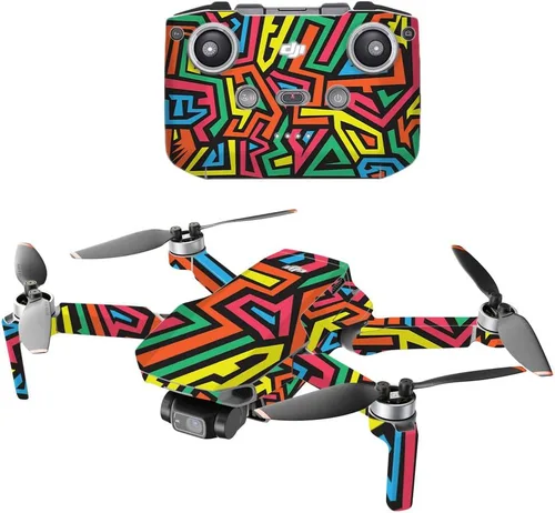 Miniatura 14 de MightySkins - Compatible con DJI Mini 2 Dron portátil - Island Fish Funda protectora de vinilo duradera y única Fácil de aplicar, quitar