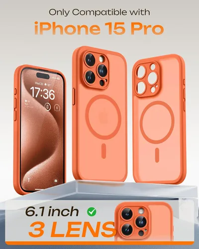 Miniatura 819 de TOCOL Funda para iPhone 11, compatible con Magsafe, protección completa de cámara, imanes integrados, protección contra caídas, funda translúcida