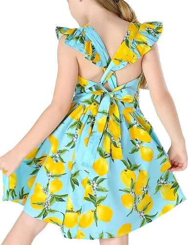 Miniatura 230 de Vestido de verano para niña, de algodón, con diseño floral