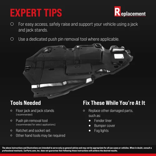 Miniatura 9 de Garage-Pro Engine Splash Shield For 2015-2023 Dodge Charger Center Lower AWD Type 2