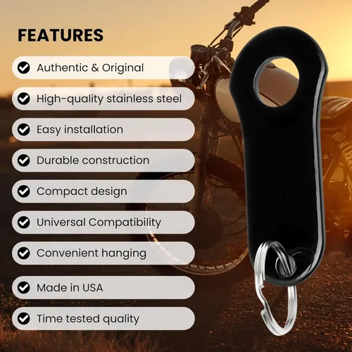 Miniatura 3 de Colgador de campana Guardian® Bell, duendecillo de la suerte para paseo en motocicleta, color negro