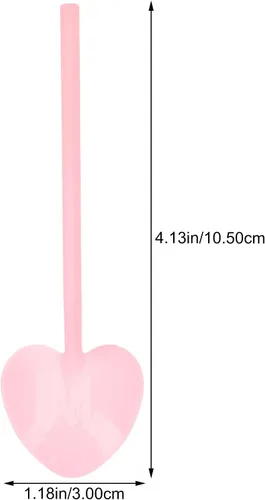 Miniatura 2 de NUOBESTY 100 cucharas de plástico desechables en forma de corazón, cucharas de postre de 4.1 pulgadas para pasteles, mousse, suministros de fiesta