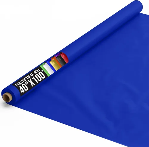 Miniatura 117 de Exquisito rollo de mantel de mesa de plástico aqua de Party Solids 4 piezas 40" X 300' Rollo de mantel de mesa de plástico - Rollos de mantel