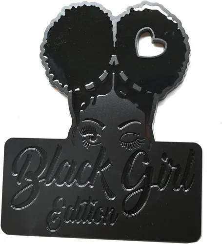 Miniatura 2 de Calcomanías personalizadas para emblema de insignia de automóvil de edición Black Girl – Vehículos compatibles, puertas, carrocería, guardabarros