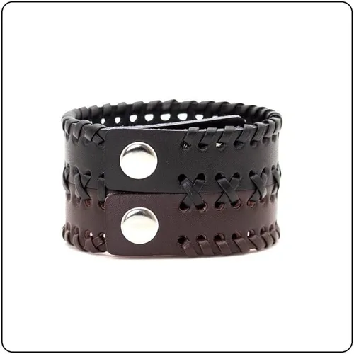 Miniatura 3 de Punk Rock - Pulsera de cuero trenzado ancho