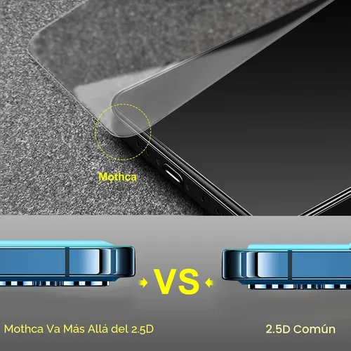 Miniatura 6 de Mothca Protector de pantalla de vidrio mate para iPhone 16e / iPhone 14 / iPhone 13 / iPhone 13 Pro [6.1 pulgadas] vidrio templado antirreflejos