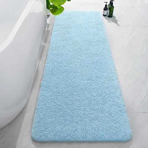 Miniatura 53 de AROGAN Tapete Largo de Baño de Lujo, 24 x 17 Pulgadas, Grueso, Suave y Absorbente, Antideslizante, Respaldo de Goma, Alfombras de Secado Rápido