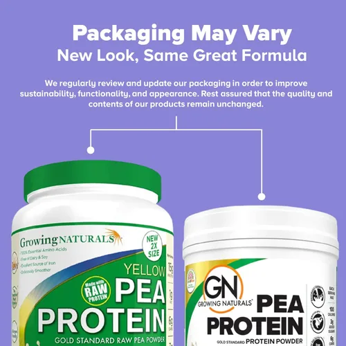 Miniatura 8 de Growing Naturals Polvo de proteína de guisante crudo, proteína vegana a base de plantas, BCAA, baja en carbohidratos, baja en azúcar, original sin