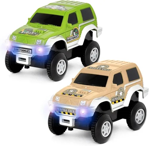 JITTERYGIT Autos de Reemplazo para Pistas - Accesorios Extra para Carreras de Coches para Pista de Dinosaurios y Juguete de Tren - Regalo Compatible