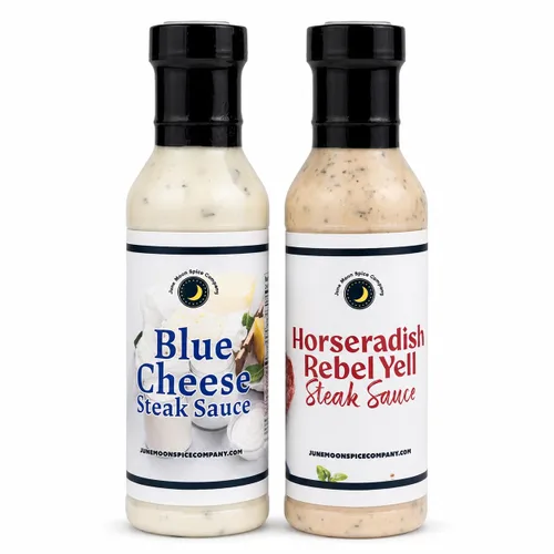 Premium | Paquete variado de salsa de bistec | 24.0 onzas líquidas | Fabricado en pequeños lotes por June Moon Spice Company