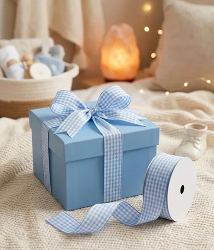 Miniatura 2 de VIVIQUEN Cinta Gingham a Cuadros Cinta a Cuadros de 1 Pulgada de Ancho Cinta de Tafetán a Cuadros 25 Yardas de Largo 100% Poliéster Borde Tejido