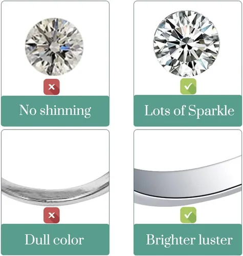 Miniatura 5 de Aretes de moissanita con diamantes creados en laboratorio de plata de ley 925 para hombres y mujeres, regalos de joyería, Oro blanco, Moissanita