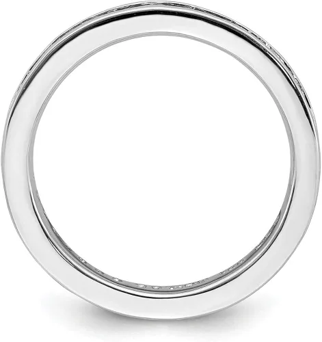 Miniatura 2 de Anillo de plata de ley 925 maciza apilable con piedras preciosas de mayo verde esmeralda