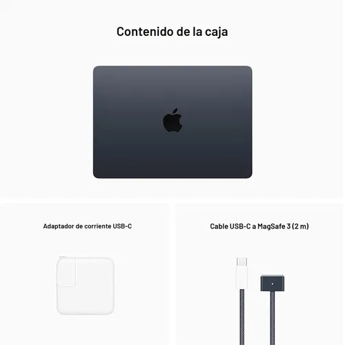 Miniatura 9 de Apple MacBook Air 2022 con chip Apple M2, 13 pulgadas, 8 GB de RAM, 256 GB de almacenamiento SSD, medianoche (renovado)