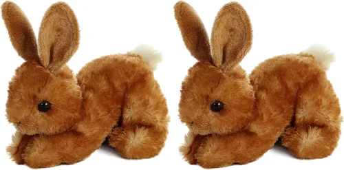 Miniatura 8 de Aurora® - Adorable Mini Flopsie™ conejo Bitty Bunny™ - Animal de peluche, facilidad para jugar, compañero eterno - Marrón, 8 pulgadas