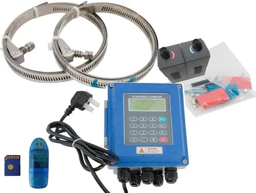 Miniatura 4 de Medidor de flujo ultrasónico con tarjeta SD DN50 ~ 27.559 in, transductor de abrazadera de alta temperatura TM-1-HT