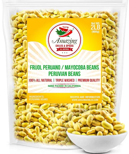 Miniatura 8 de Frijol Peruano - Frijol Peruano - Frijol Peruano - Frijoles de mayocoba, 100% naturales, calidad premium. Triple lavado. por Amazing Chiles and