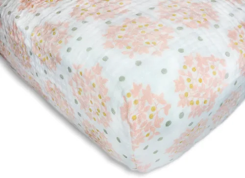 Miniatura 19 de SwaddleDesigns Sábana bajera ajustable de muselina de algodón más suave para bebé niño y niña, azul pastel Ahoy!