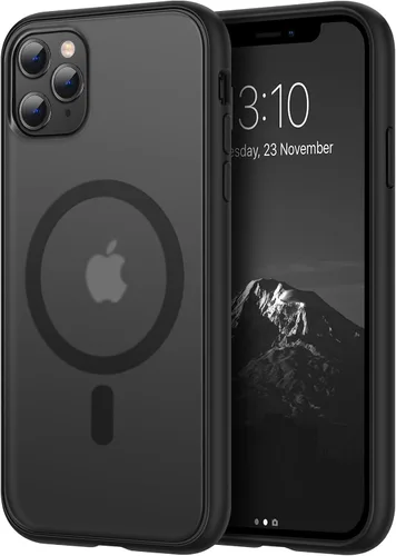 Miniatura 11 de TENDLIN Compatible con iPhone 11 Pro Funda translúcida mate con parte trasera dura de silicona suave cómoda (negro)