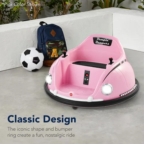 Miniatura 5 de Best Choice Products Coche de Choque Eléctrico Montable Bumpin de 6V para Niños, 1.5 - 6 Años, Control Remoto para Padres, Giro de 360 Grados
