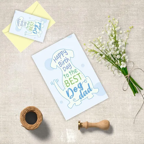 Miniatura 3 de Tarjeta de cumpleaños para papá perro, bonita tarjeta de felicitación para el mejor papá de perro, divertida tarjeta de cumpleaños de The Pooch