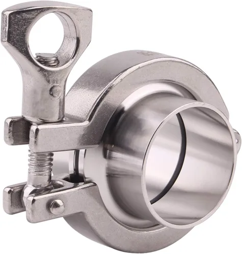 Miniatura 14 de DERNORD Abrazadera triple de acero inoxidable (abrazadera de Trí-Trébol) + 2 piezas de virola de soldadura de tubería sanitaria SUS304 + junta FKM